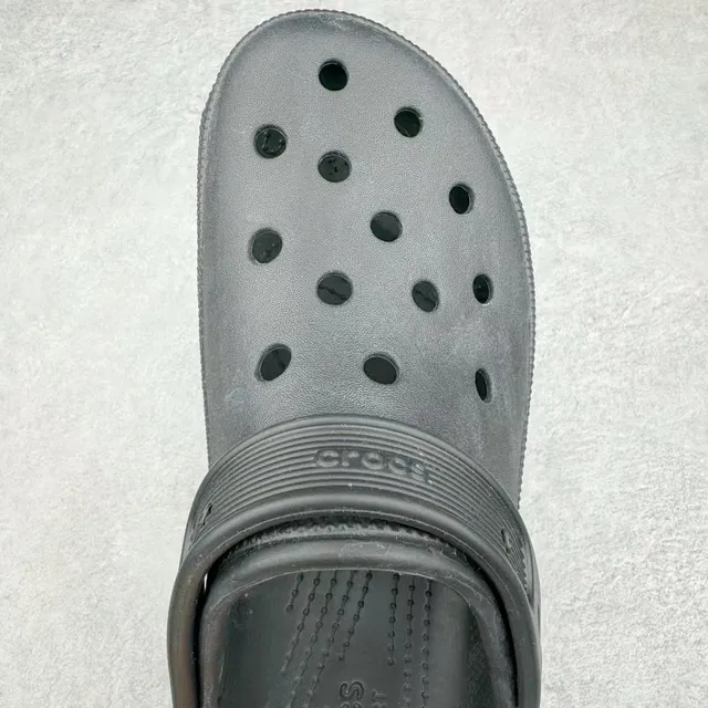 Crocs Echo Clog काला मोल्डेड फोम प्लेटफॉर्म क्लॉग 7