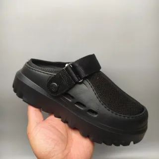 Crocs Echo Clog أسود قاعدة مطبوعة Clog