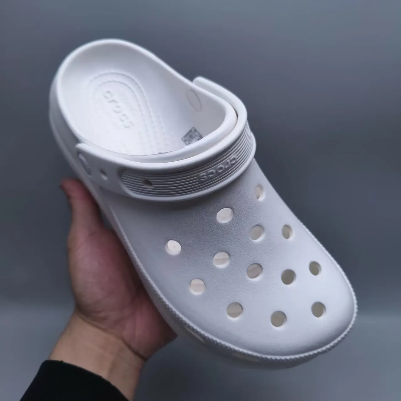 Crocs Echo Clog White Molded Foam Platform Clog 5