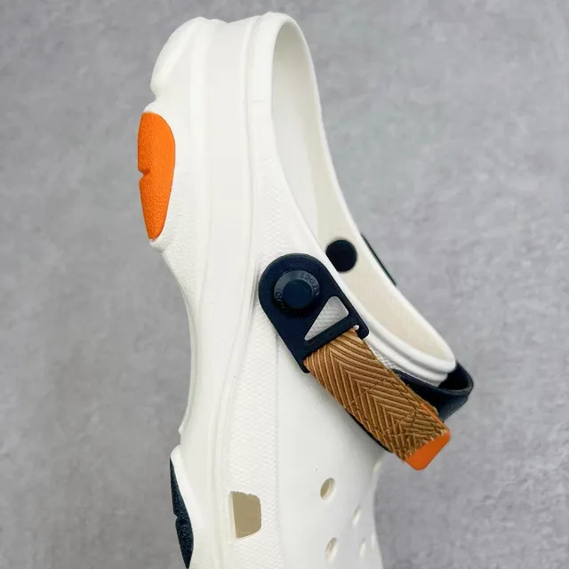 Crocs Echo Clog White Orange Tan Black Clog 5