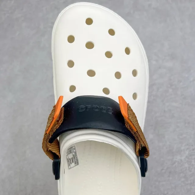Crocs Echo Clog White Orange Tan Black Clog 7