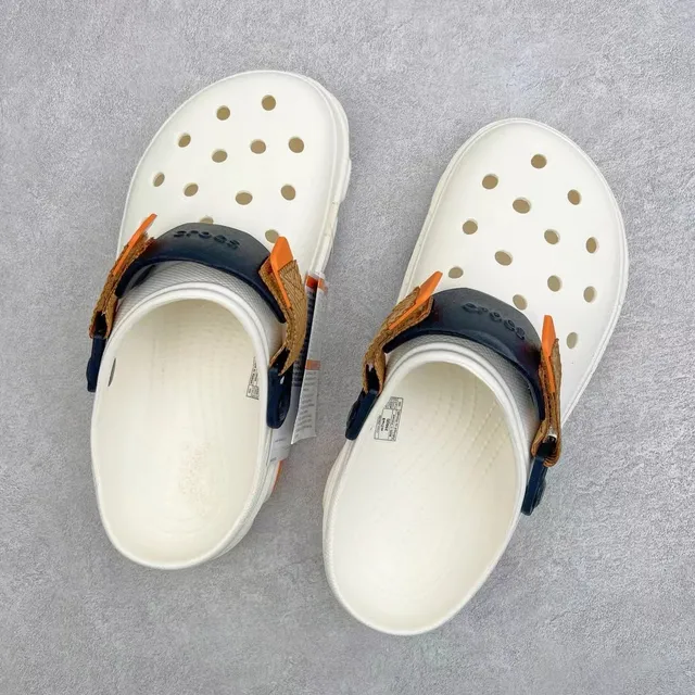 Crocs Echo Clog White Orange Tan Black Clog 8