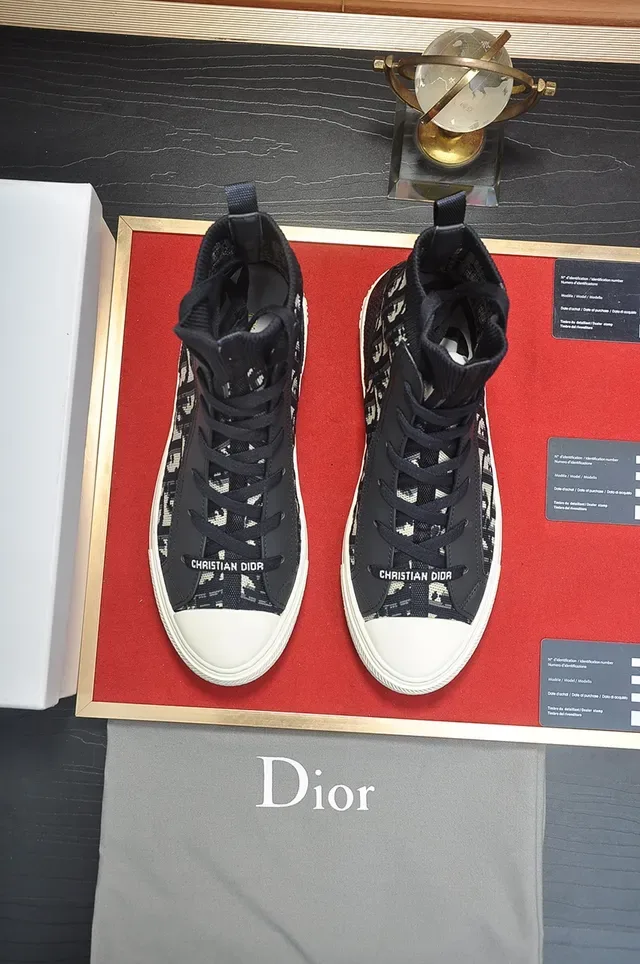 Dior B23 Monogram Lona Tênis Lifestyle High-Top 5