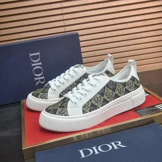Dior B23 Monogram-Print Chaussures lifestyle plateforme blanches