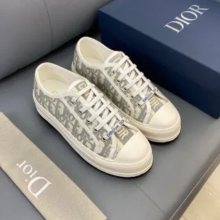 Dior B23 Monogramme Oblique Blanc et Gris Lifestyle Sneakers