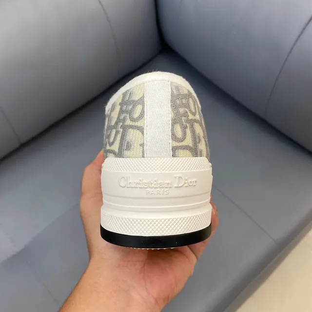 Dior B23 Oblique Monogram White Gray Lifestyle Sneakers 8