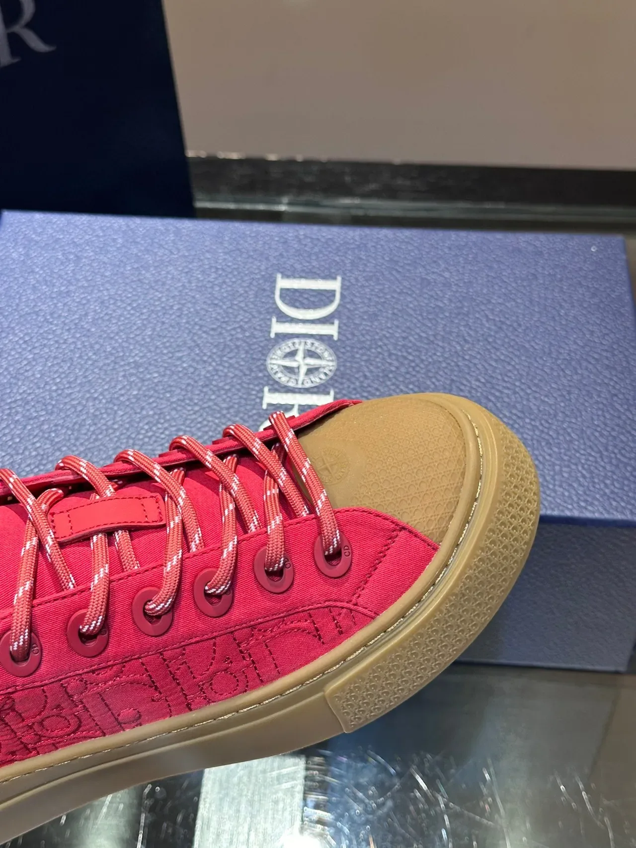 Dior B23 Zapatillas Lifestyle de Plataforma con Jacquard Oblíquo Rosa 4