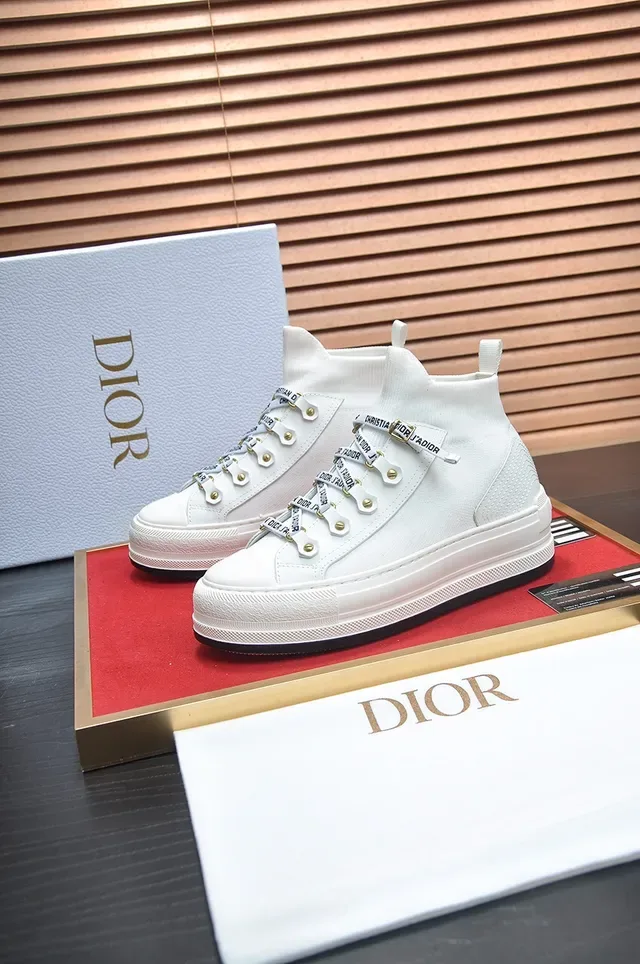 Dior B23 白 袜领 平台 生活 运动鞋 4