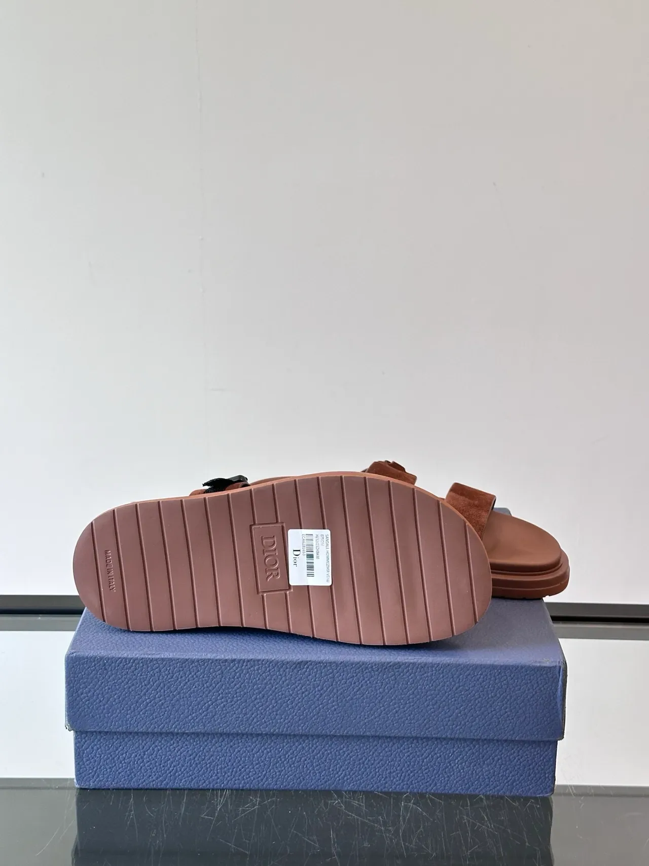 Dior B27 Marron Beige Sandales Casual à Double Bride en Daim 7
