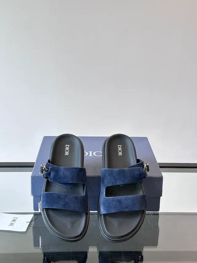 Dior B27 Marron Beige Sandales Casual à Double Bride en Daim 9