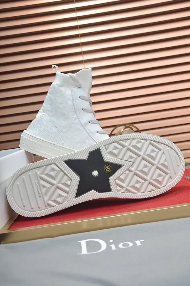 Dior B27 Monochrome Chaussures Lifestyle Blanches Hautes 2