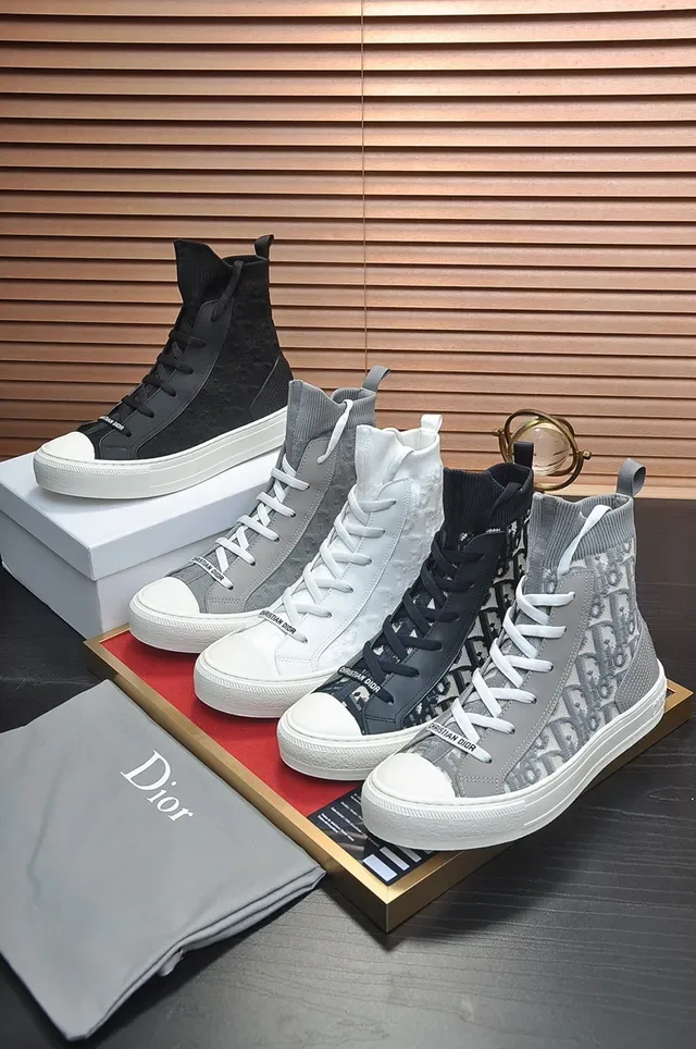 Dior B27 Monochrome Chaussures Lifestyle Blanches Hautes 3