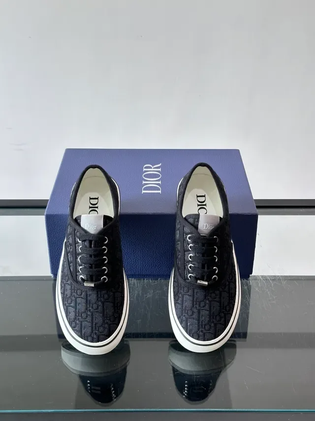 Dior B27 Monogram Black and White Lifestyle Sneakers 4