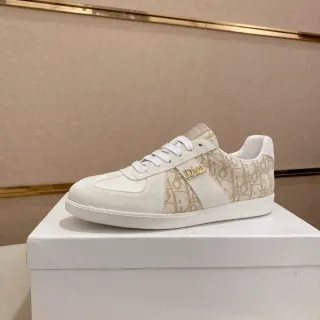 Dior Beige Or Monogramme Imprimé Textil Daim Superpositions Sneakers Lifestyle