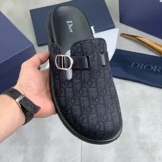 Dior Black Gold Monogram Canvas Upper Padded Insole Casual Shoes