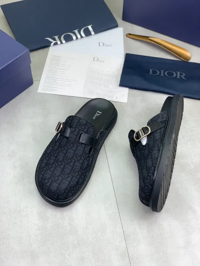 Dior negro oro Monogram Canvas Upper Padded Insole zapatos casuales 2
