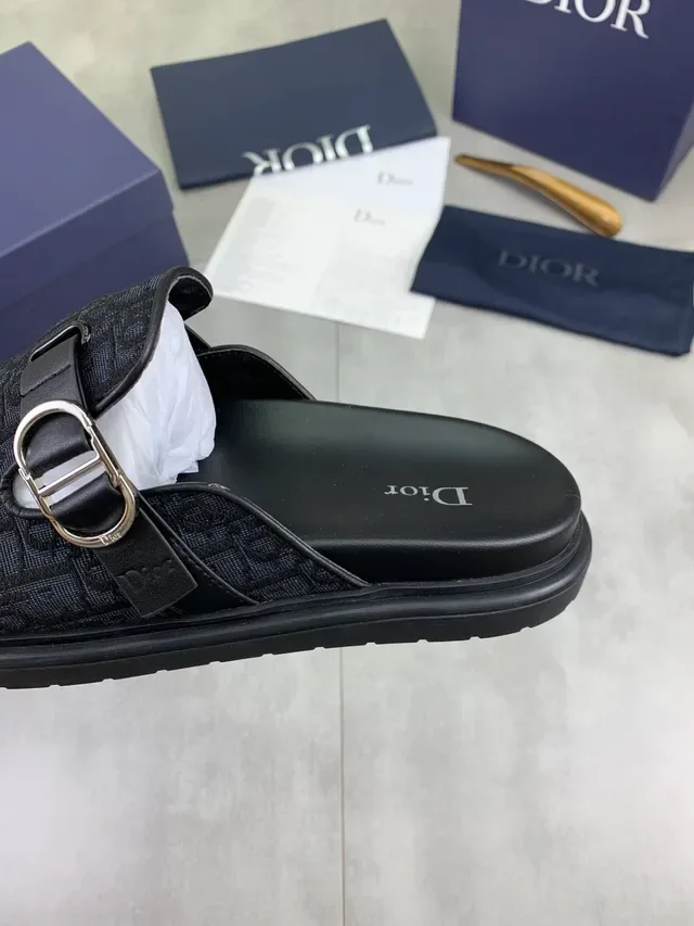 Dior negro oro Monogram Canvas Upper Padded Insole zapatos casuales 4