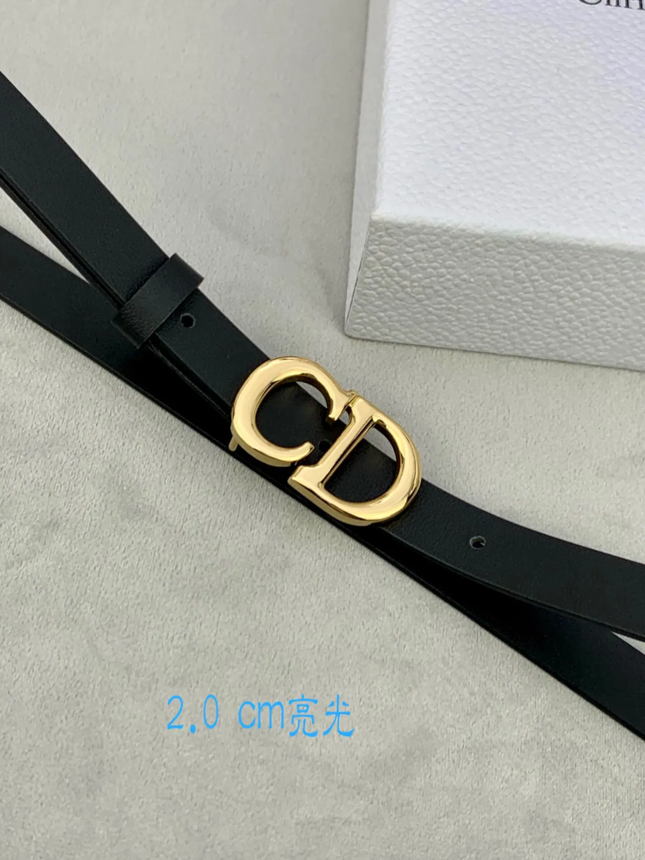 Dior CD Ceinture Beige Doré en Ton Or Cuir Ceinture 2