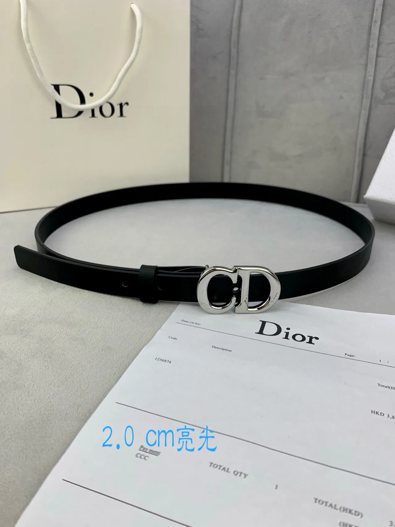 Dior CD Ceinture Beige Doré en Ton Or Cuir Ceinture 10