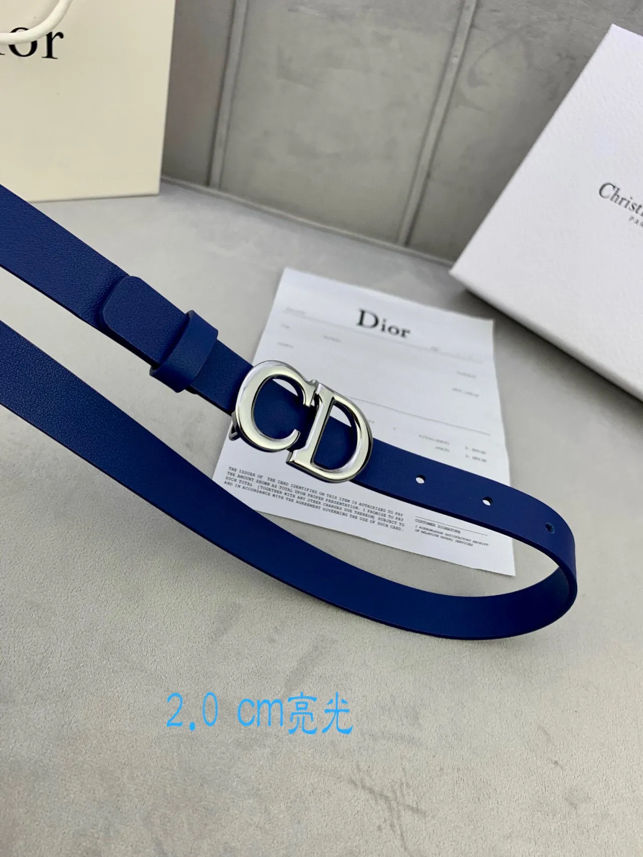 Dior CD Ceinture Beige Doré en Ton Or Cuir Ceinture 20