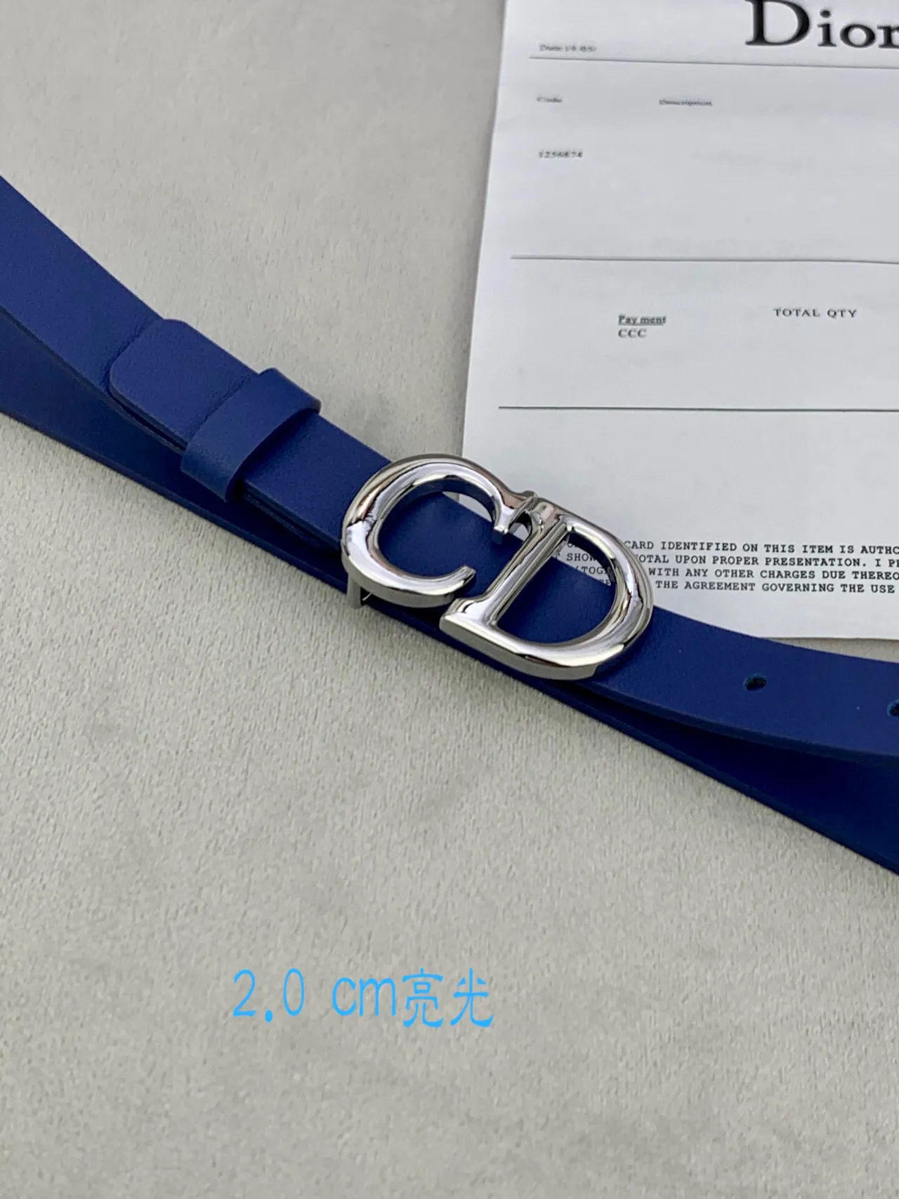 Dior CD Ceinture Beige Doré en Ton Or Cuir Ceinture 22
