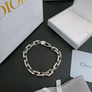 Dior Link 刻字银链手链
