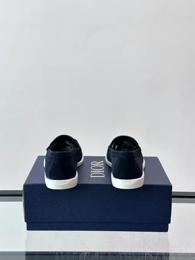 Dior Navy White Suede Sole Loafer 3