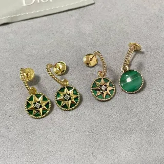 Dior Rose des Vents Malachite Boucles d'oreilles étoile goutte