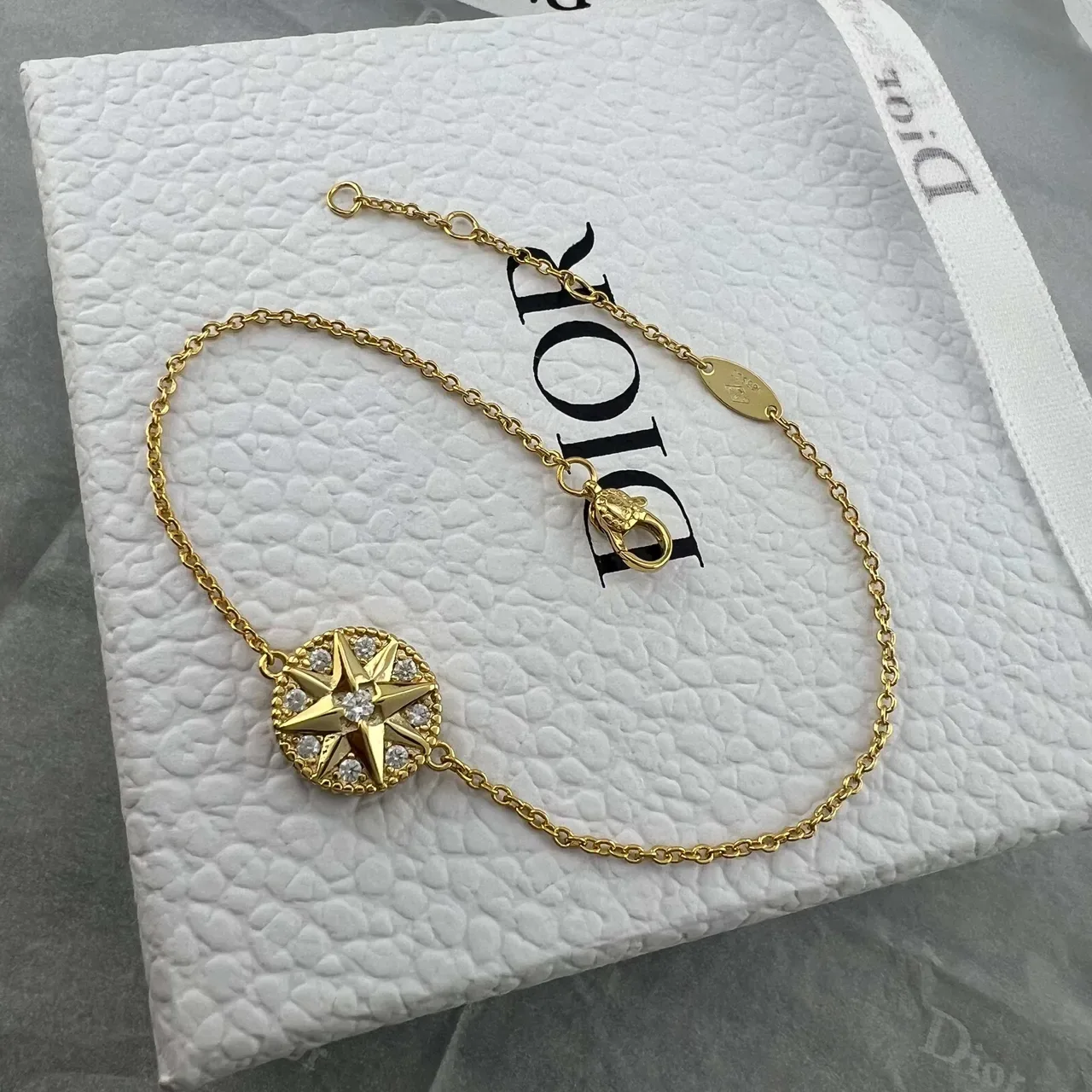 Dior Rose des Vents Pavé Crystal Compass-Star Bracelets 3