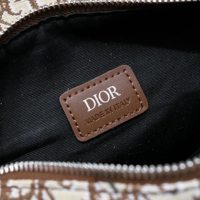 Dior Saddle भेज भूरा मोनोग्रामित कैनवास सिल्हूट सैडल बैग 2