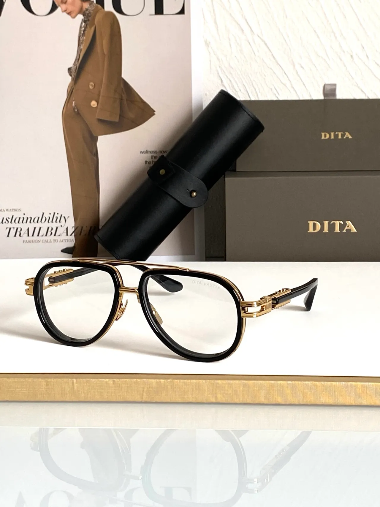 DITA 飞行员风格 双桥 黑金 轮廓构造 太阳镜 3