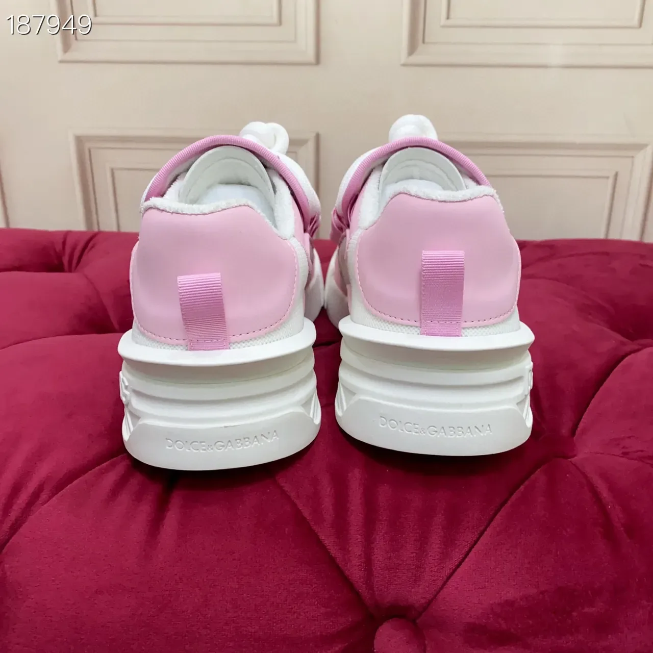 Dolce & Gabbana NS1 White and Pink Lifestyle Sneakers 2