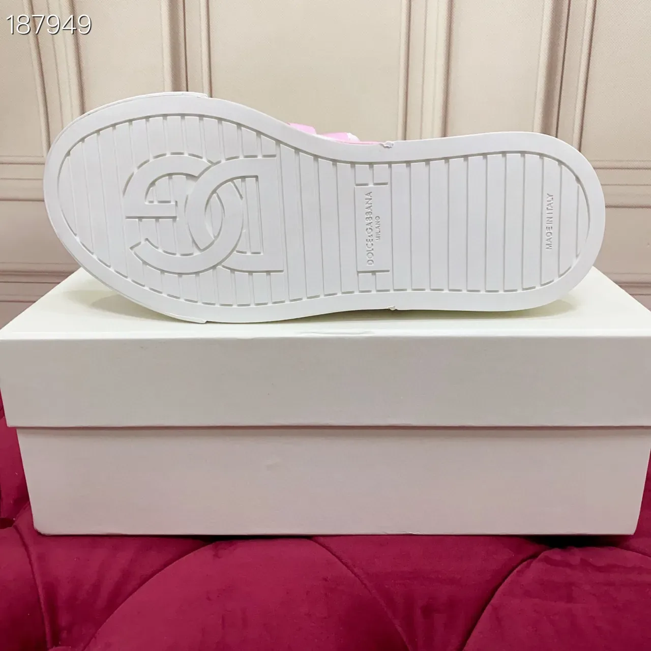 Dolce & Gabbana NS1 White and Pink Lifestyle Sneakers 3