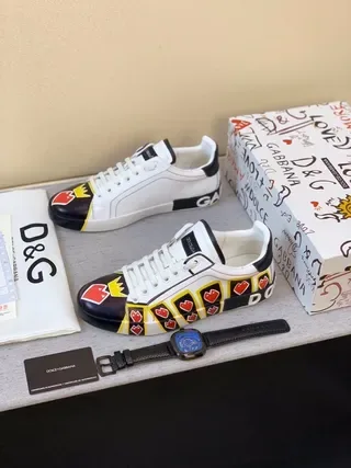 Dolce & Gabbana NS1 सादा कालो लो-टॉप लेस-अप लाइफस्टाइल स्निकार 2