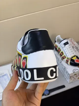 Dolce & Gabbana NS1 सादा कालो लो-टॉप लेस-अप लाइफस्टाइल स्निकार 4