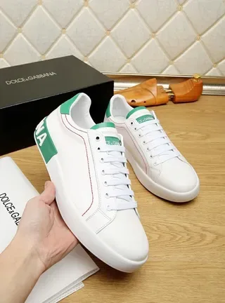Dolce & Gabbana Portofino 白色和绿色生活方式运动鞋 8