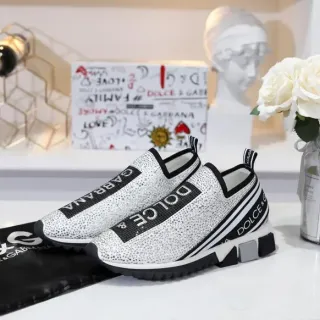 Dolce & Gabbana Speed Trainer সাদা কালো লেসহীন লাইফস্টাইল স্নিকার
