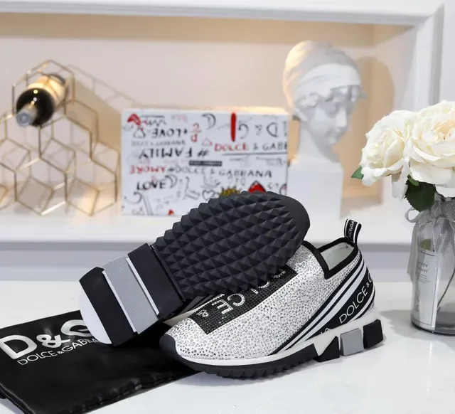 Dolce & Gabbana Speed Trainer White Black Laceless Lifestyle Sneakers 3