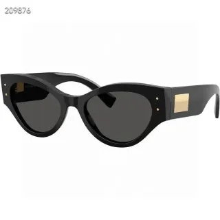 Dolce & Gabbana Lunettes de soleil noir doré silhouette chat-eye monture acétate