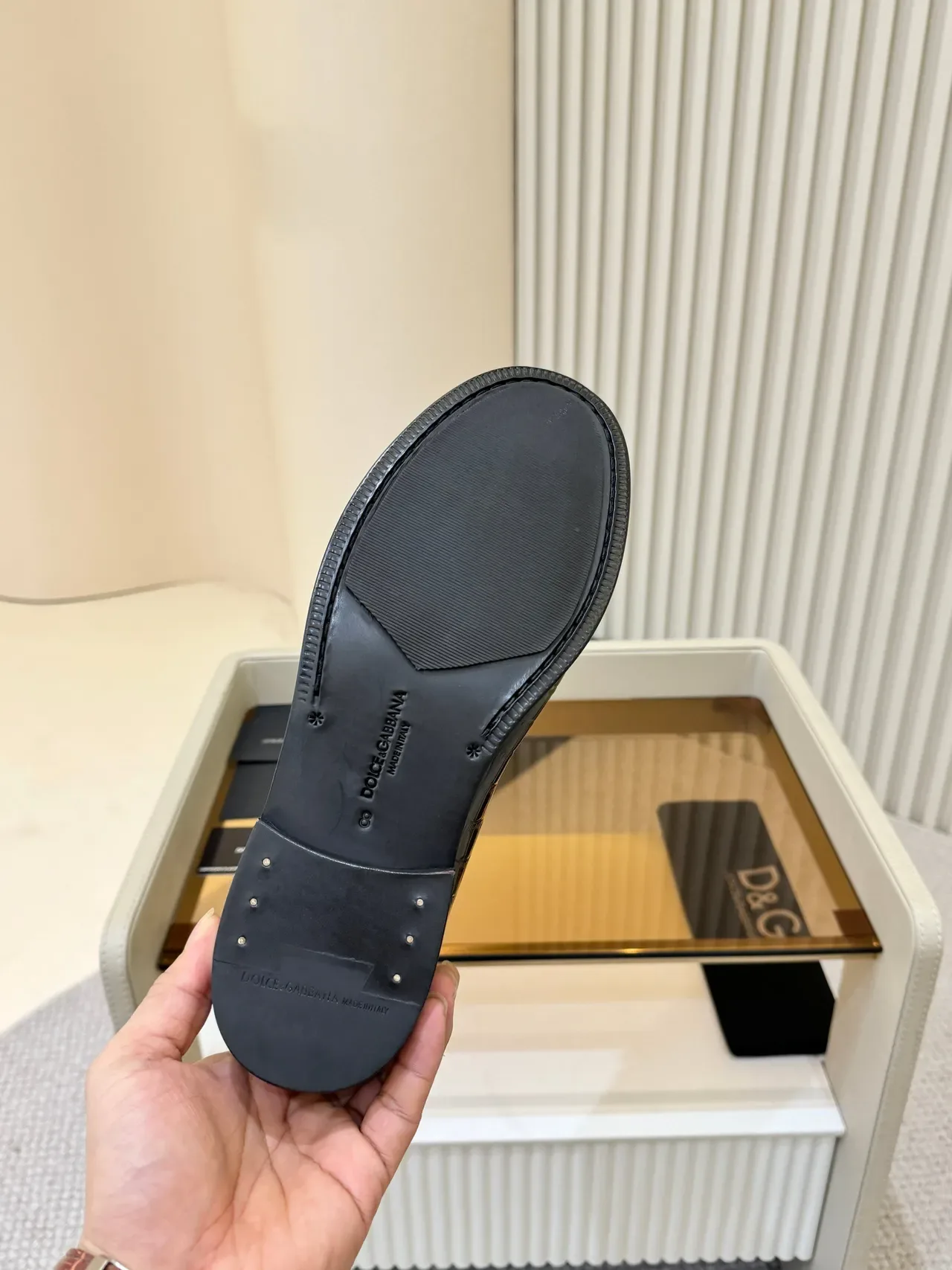 Dolce & Gabbana 鳄鱼压纹漆皮便士乐福鞋 2