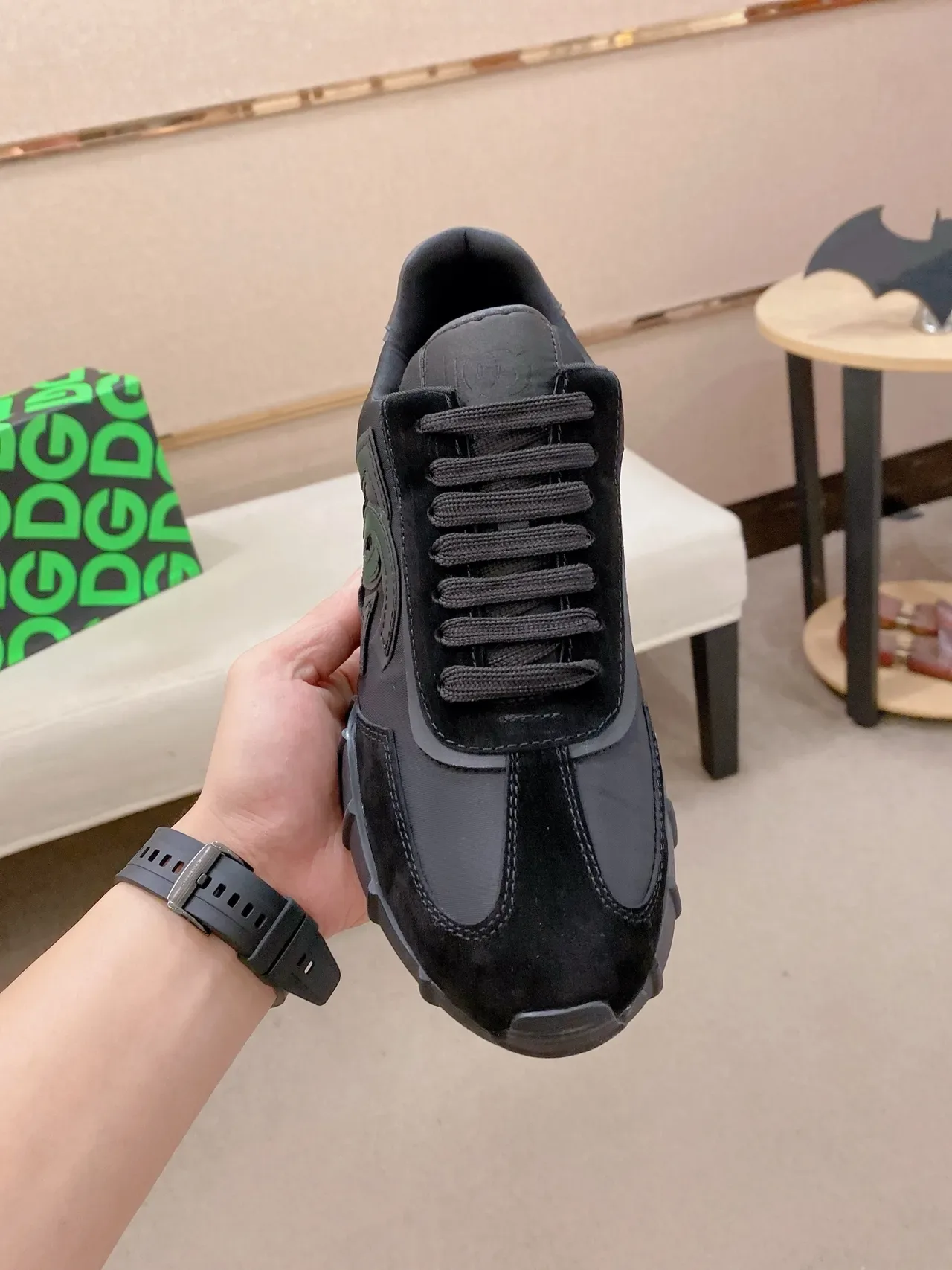 Dolce & Gabbana DG Runner কালো মোনোগ্রাম লাইফস্টাইল স্নিকার্স 5