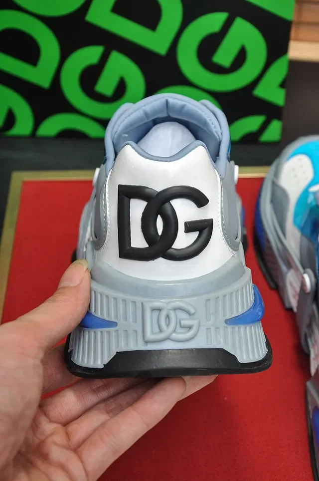 Dolce & Gabbana Sneakers Gris Bleu Semelle Épaisse Upper Synthétique Stratifié 2