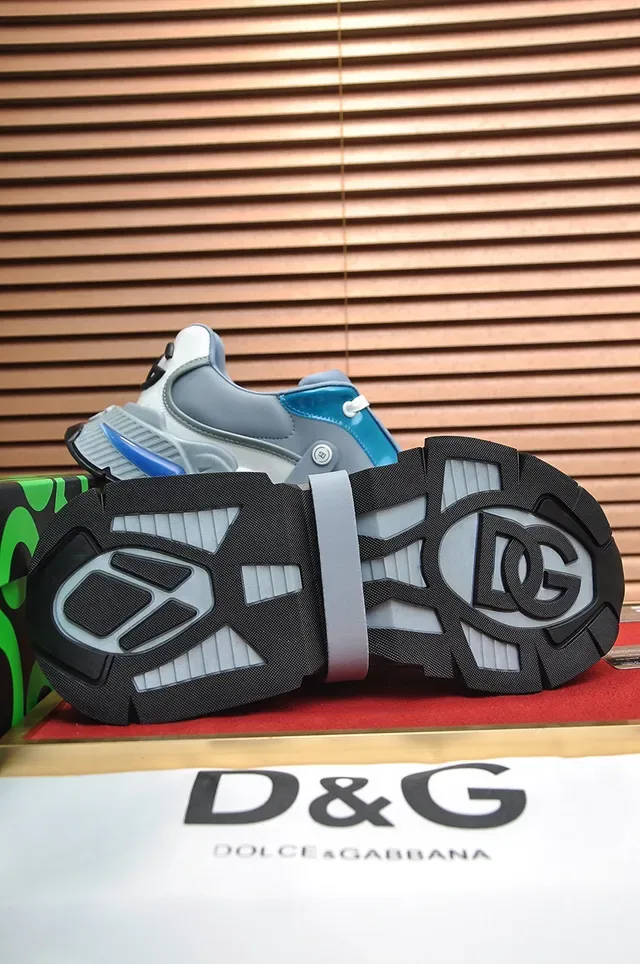 Dolce & Gabbana Sneakers Gris Bleu Semelle Épaisse Upper Synthétique Stratifié 4
