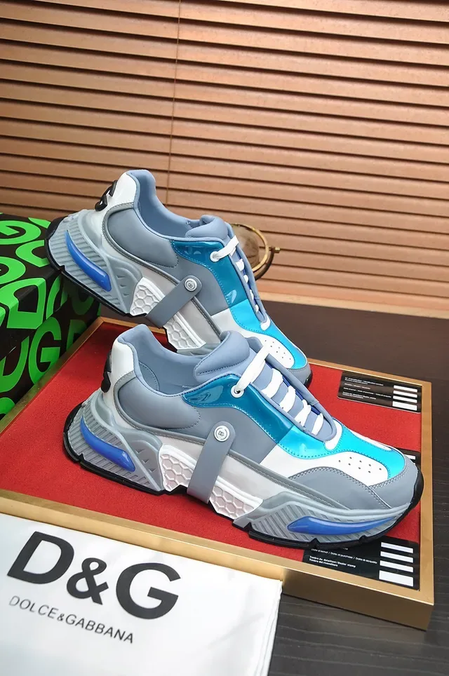 Dolce & Gabbana Sneakers Gris Bleu Semelle Épaisse Upper Synthétique Stratifié 5