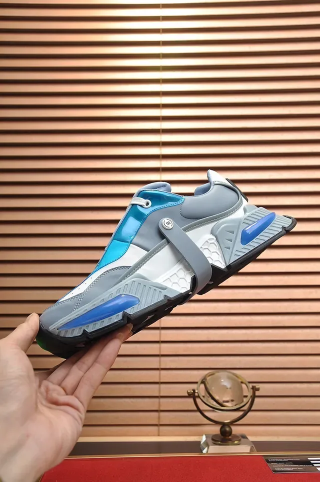 Dolce & Gabbana Sneakers Gris Bleu Semelle Épaisse Upper Synthétique Stratifié 6