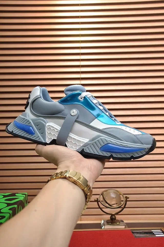 Dolce & Gabbana Sneakers Gris Bleu Semelle Épaisse Upper Synthétique Stratifié 9