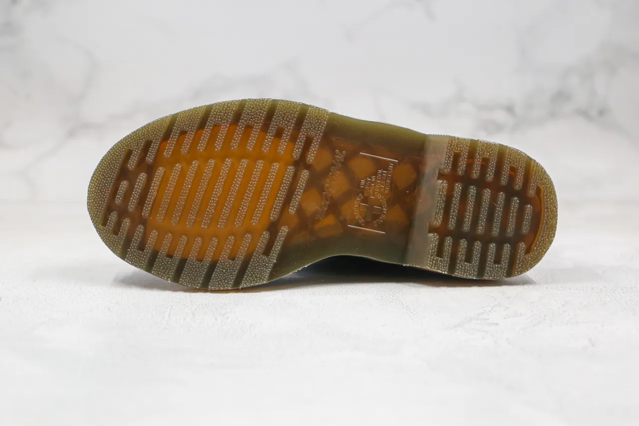 Dr. Martens 1460 কালো মসৃণ চামড়া হলুদ সেলাই মার্টিন বুট 2