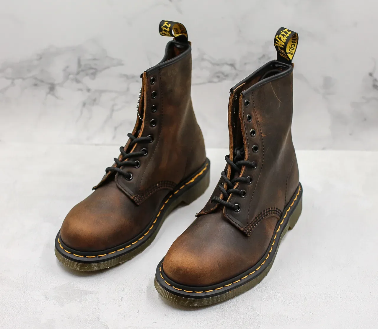 Dr. Martens 1460 Distressed Brown Leather 8-Eyelet Martin Boot 5