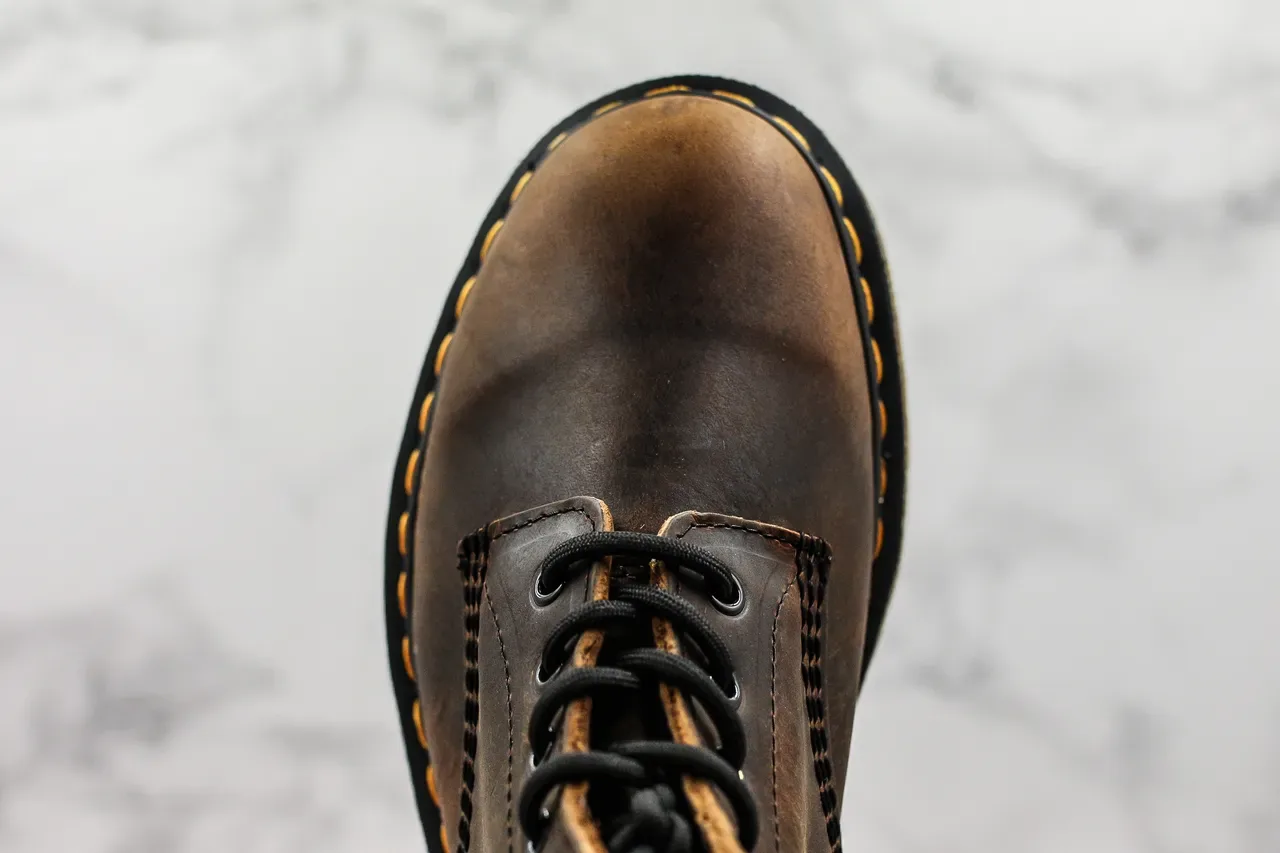 Dr. Martens 1460 Distressed Brown Leather 8-Eyelet Martin Boot 6