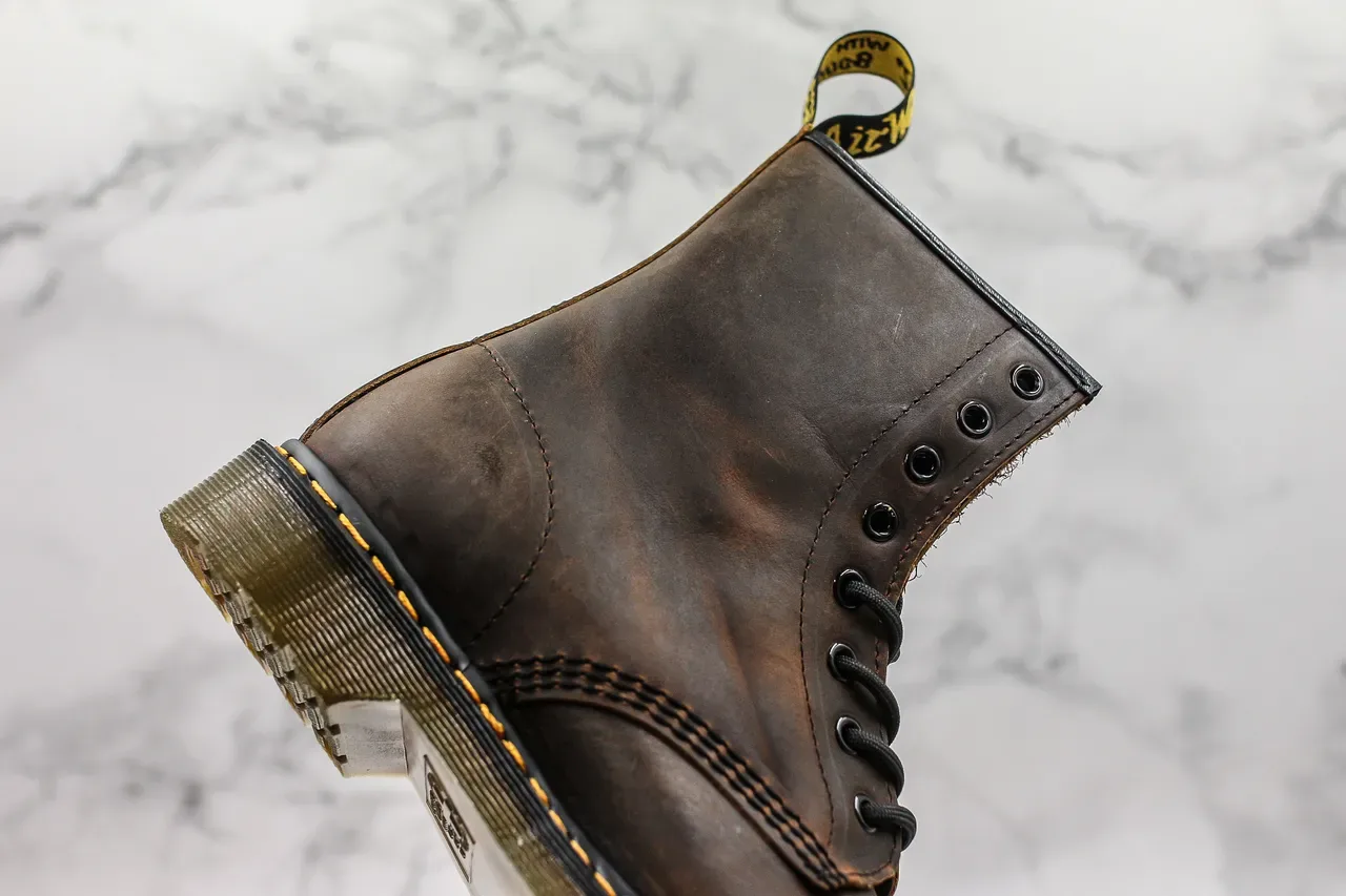 Dr. Martens 1460 Distressed Brown Leather 8-Eyelet Martin Boot 8